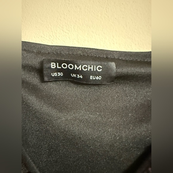 Bloom Chic Women’s Dress Black Sequin Plus Size Belted Holiday Party Sz 30 - Picture 2 of 5